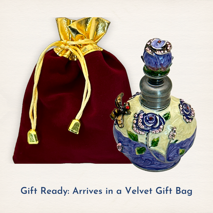 Evenchae Bee & Flowers Glass Perfume Bottle, 6 ml, Empty - w/Gift Bag