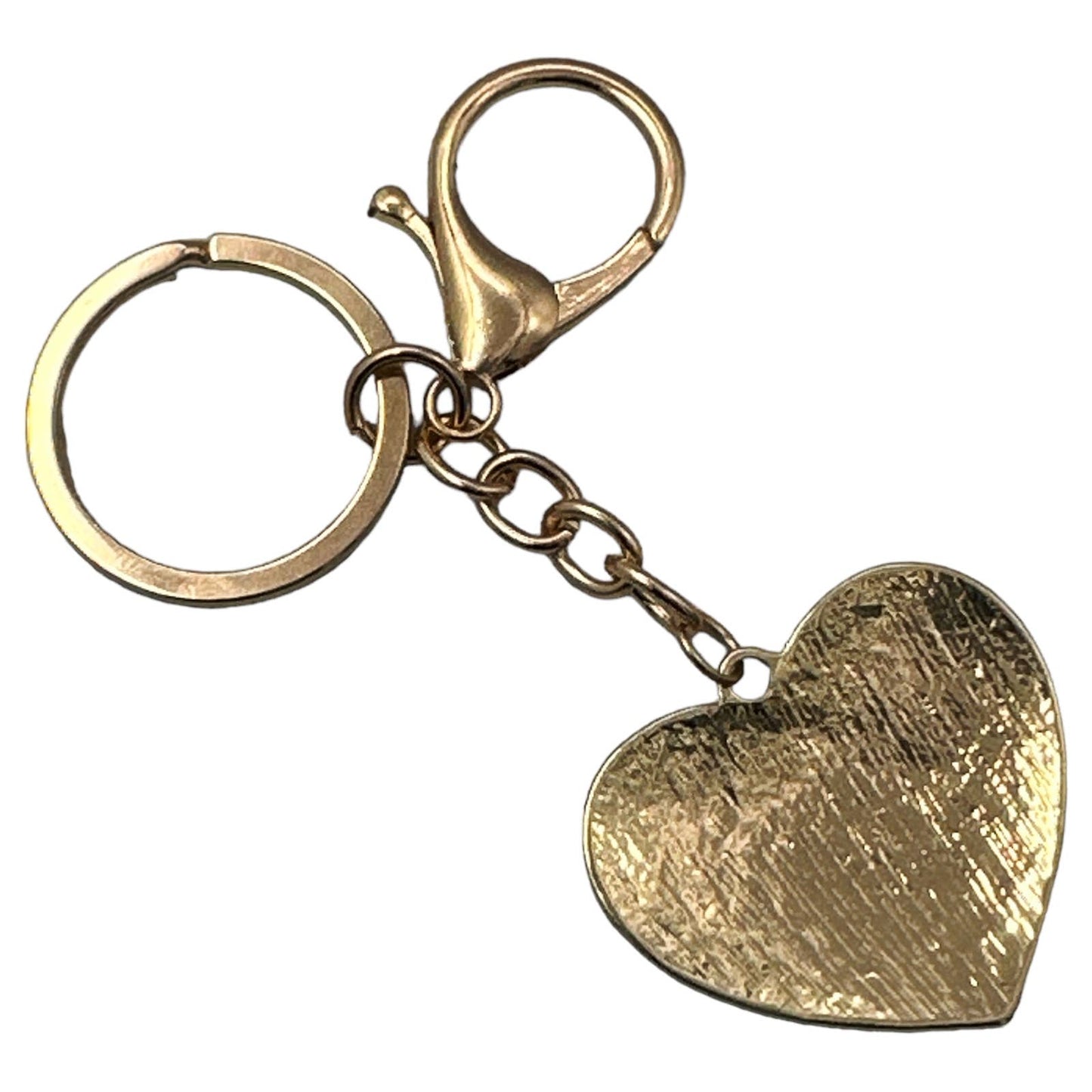 Evenchae "MRS" Heart Keychain, White with Gold Letters, Gift Bag, 4"L