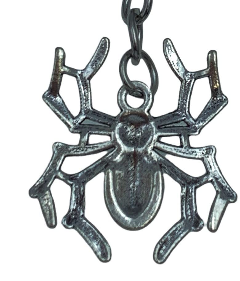 Evenchae Spider & Web Keychain, Gift Bag, Halloween, Punk, Zinc Alloy, 3.5"L