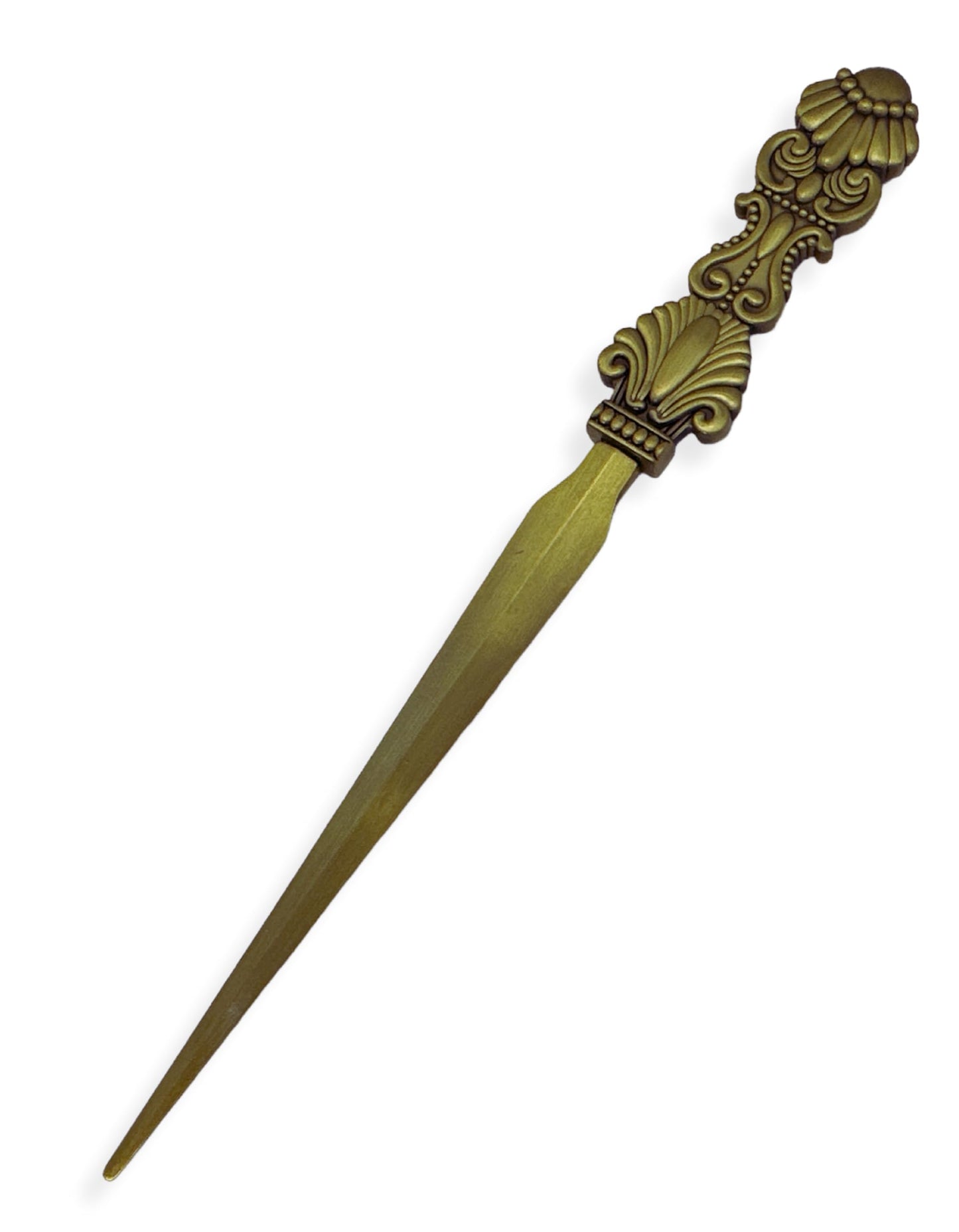 Evenchae Classic Embossed Letter Opener - Antique Gold - Gift Box - 7.25 in