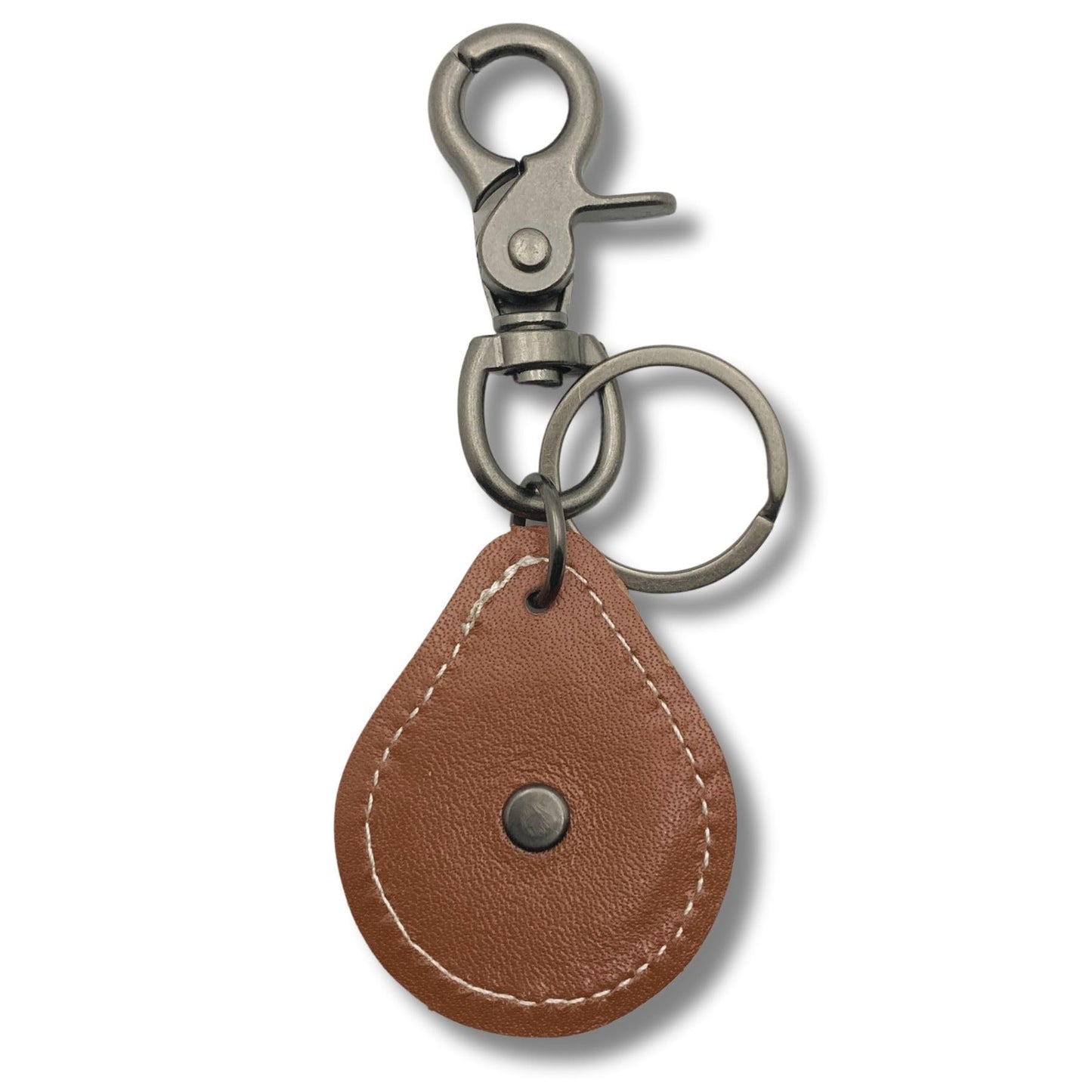 Evenchae Leather Keychain - Flower Concho Medallion, Gift Bag, Unisex 4.5 in L