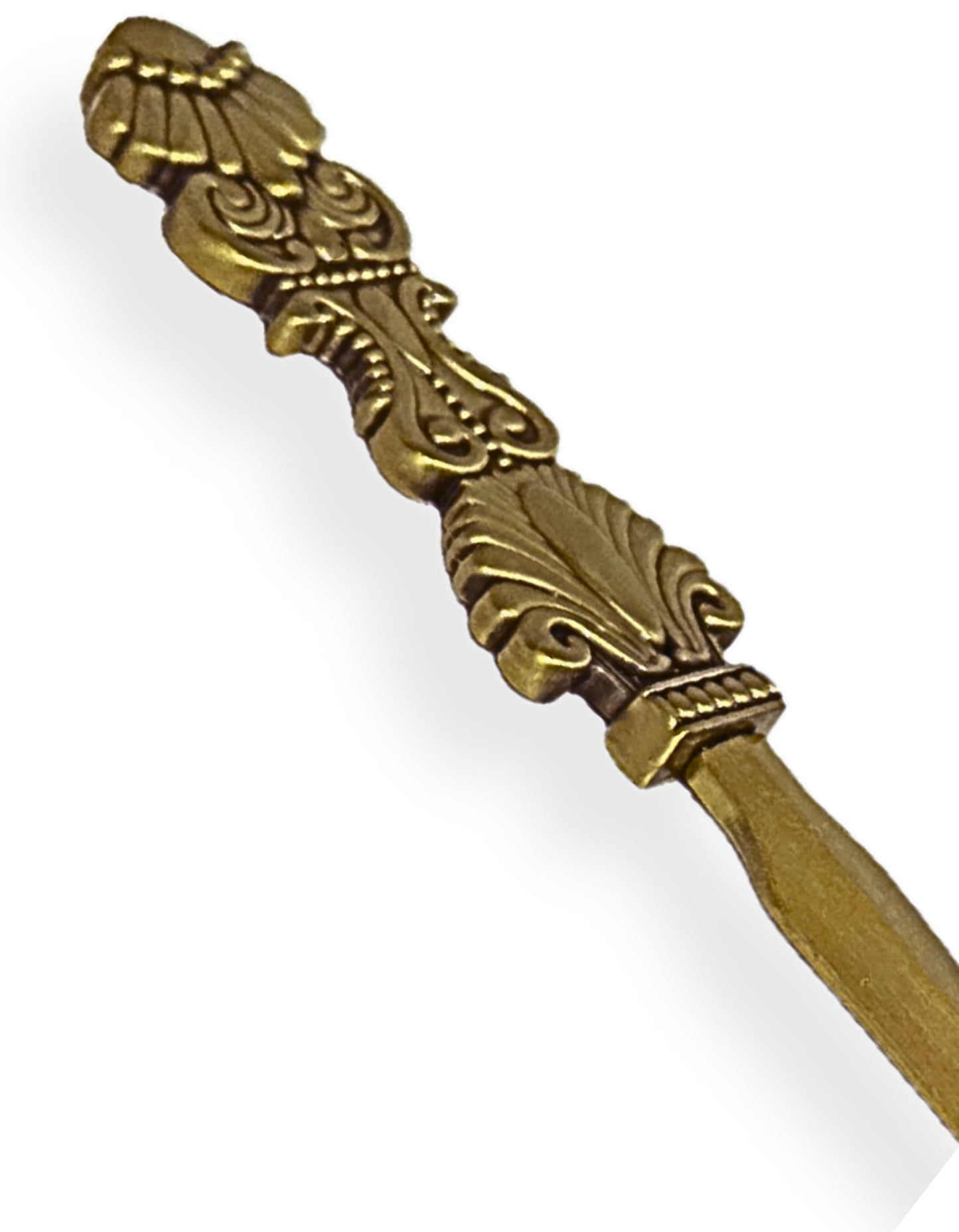 Evenchae Classic Embossed Letter Opener - Antique Gold - Gift Box - 7.25 in