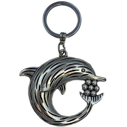 Evenchae Mermaid & Dolphin Keychain Set 2, Split Keyring, Silver-tone, Gift Bag