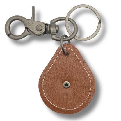 Evenchae Leather Keychain - Cross Medallion Concho - Gift Bag - Unisex 4.5 in L