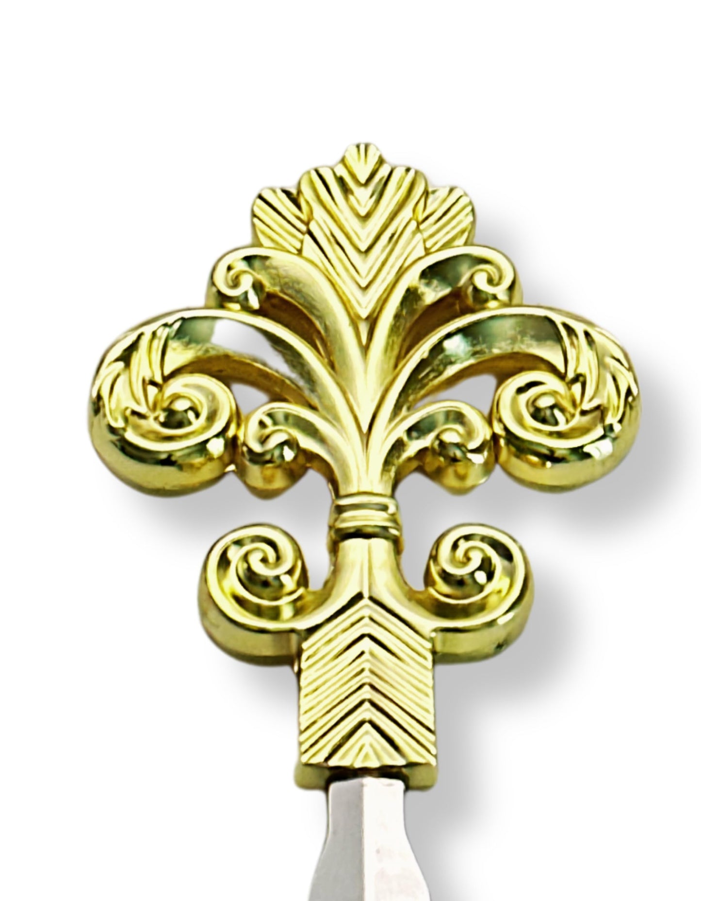 Evenchae Fleur De Lis Letter Opener, Gold & Silver, Gift Box - 7.25 in