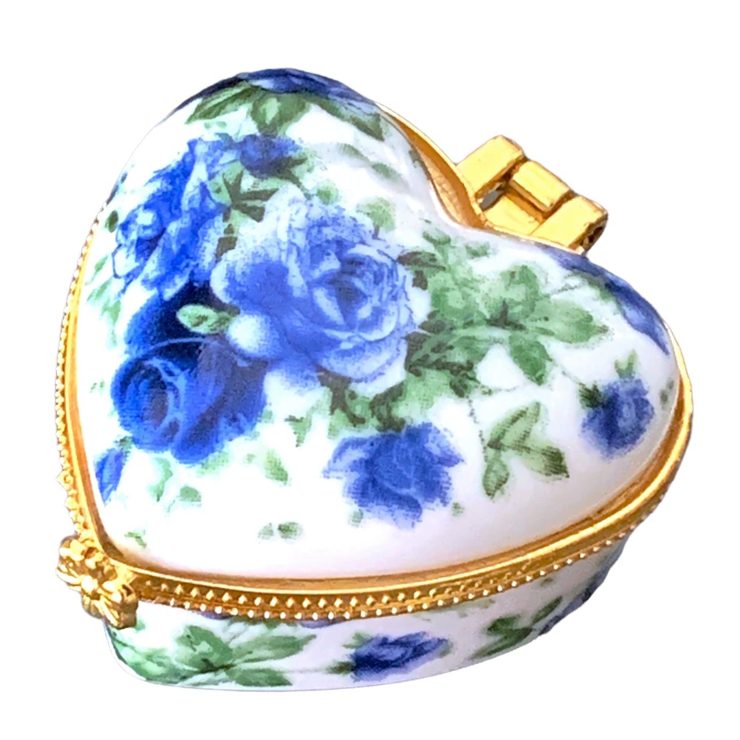 Evenchae Miniature Porcelain Box - for Jewelry, Trinkets, Mementos, Keepsakes - Gift Ready w/Velvet Drawstring Bag