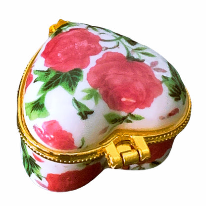 Evenchae Miniature Porcelain Box - for Jewelry, Trinkets, Mementos, Keepsakes - Gift Ready w/Velvet Drawstring Bag