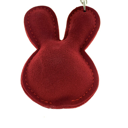 Evenchae Bunny Rabbit Keychain, Sparkling Rhinestones, Plush Back, Gift Bag, 7"L