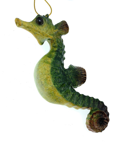 Value Arts Seahorse Christmas Ornaments Bundle - 3 Red and 3 Green Seahorse Hanging Ornaments Set of 6