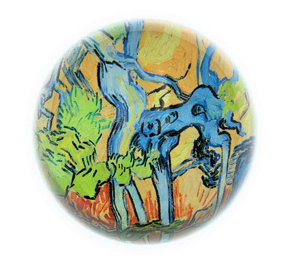 Value Arts Vincent Van Gogh Tree Roots Paperweight, Glass Dome, Gift Box, 3" Diameter