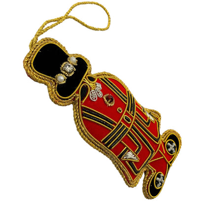 Zari Yeoman Guard Christmas Ornament, Zardozi Embroidery, Gift Bag