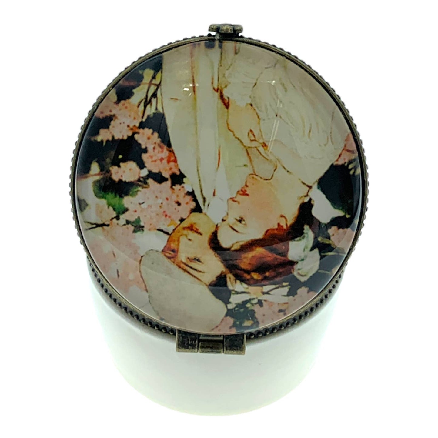 Gatsby Couple in Garden Trinket Box