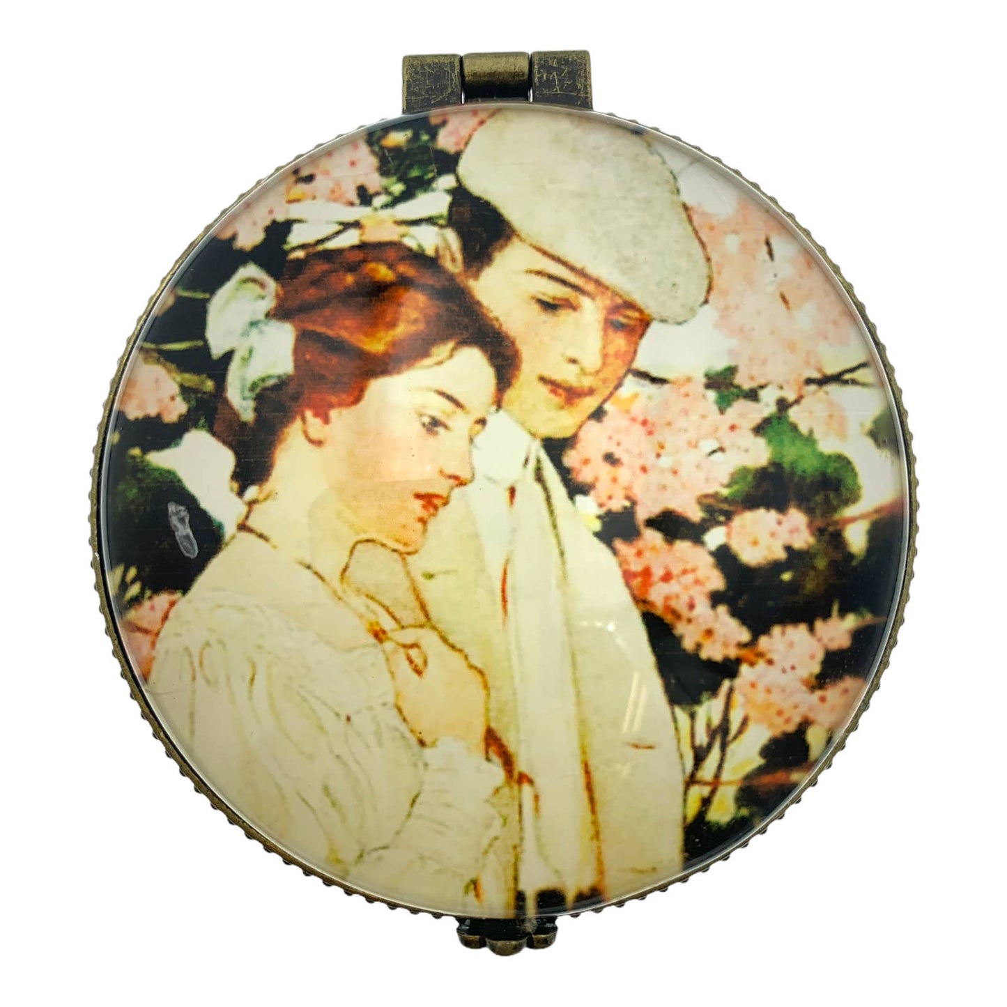 Gatsby Couple in Garden Trinket Box